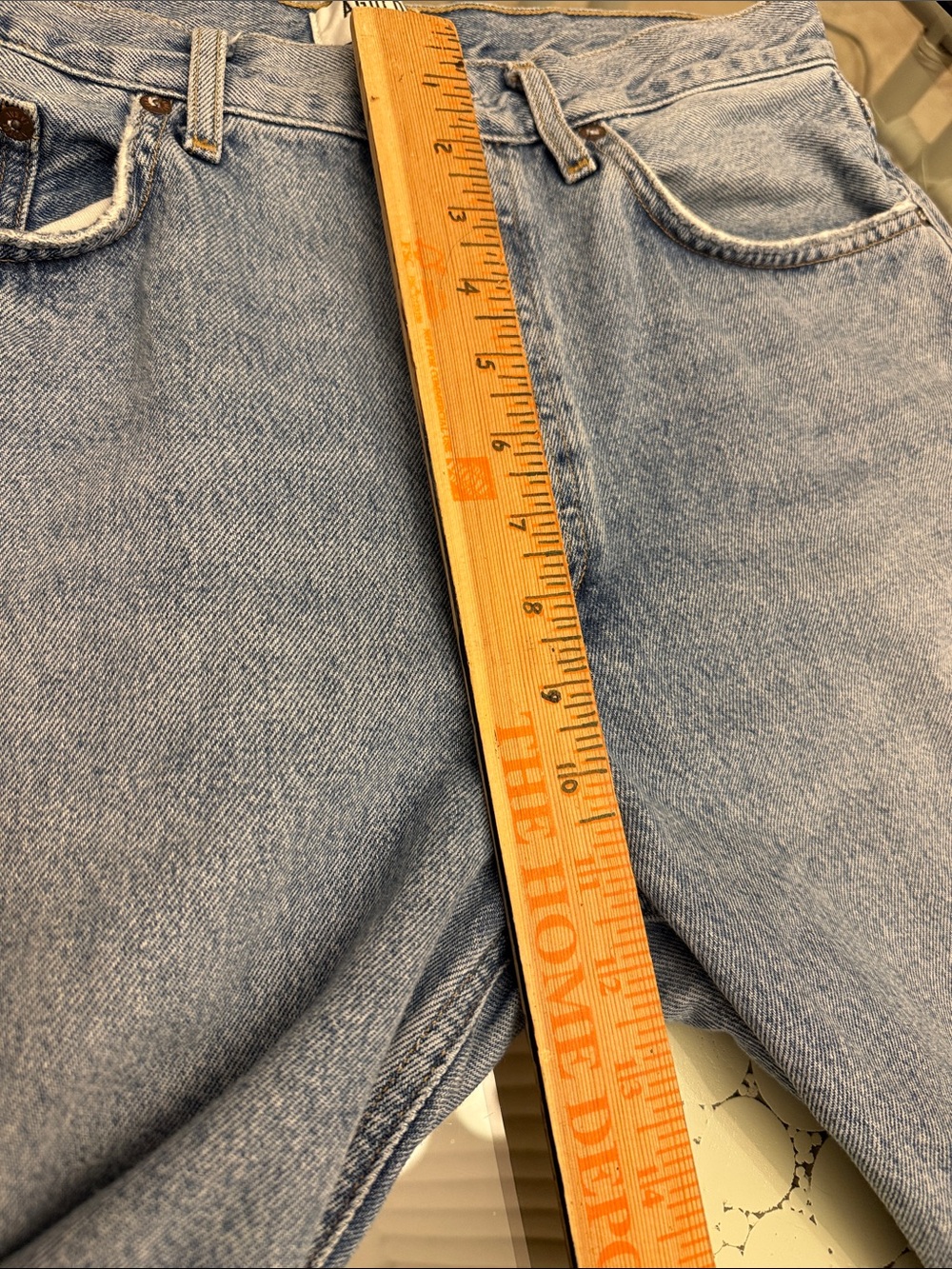 A Golde Lana Sway Light Wash jeans button fly raw hem size 28 - Picture 10 of 13